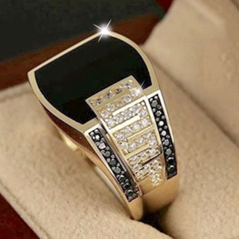 Charcoal Stone Ring - Picture 1 of 4
